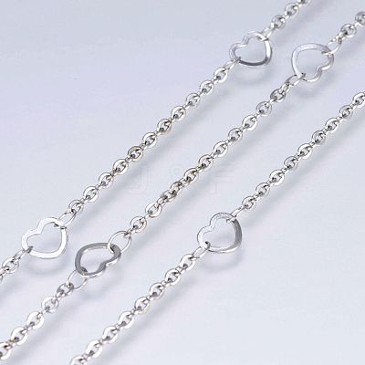 Tarnish Resistant 3.28 Feet 304 Stainless Steel Cable Chains X-CHS-E017-01P-1