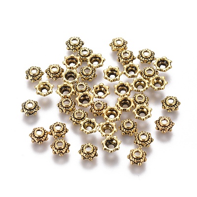 Tibetan Style Bead Caps X-TIBEB-A0514-AG-FF-1