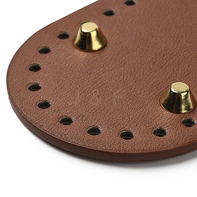 PU Leather Oval Long Bottom for Knitting Bag DIY-K079-01A-1