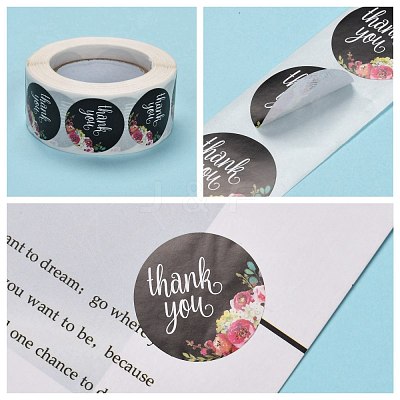 1 Inch Thank You Roll Stickers DIY-E023-07M-1
