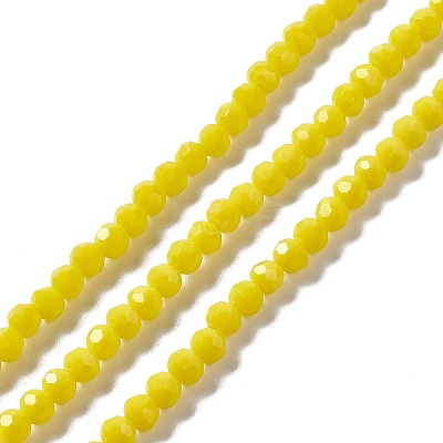 Faceted(32 Facets) Glass Beads Strands EGLA-J042-35A-01-1