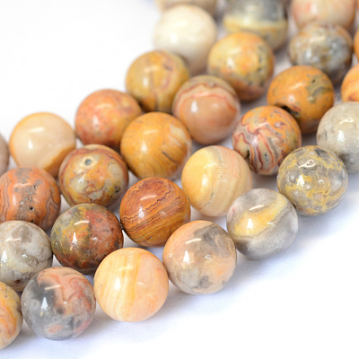 Natural Crazy Lace Agate Round Bead Strands X-G-E334-8mm-20-1