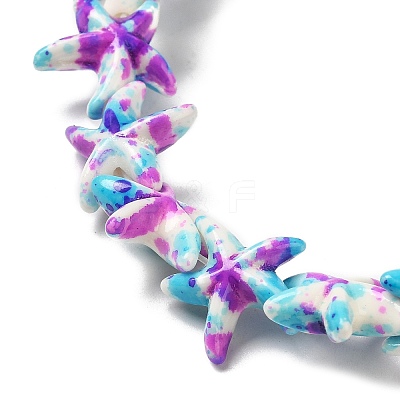 Synthetic Turquoise Dyed Beads Strands X-G-P507-04E-1