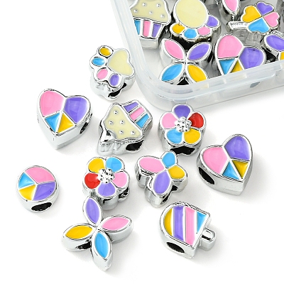 33Pcs 11 Styles CCB Plastic Large Hole Beads DIY-FS0006-72-1