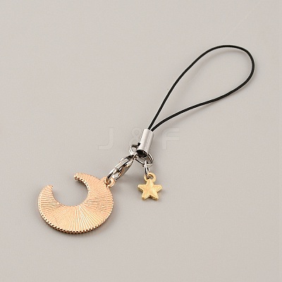 Cute Cartoon Planet Alloy Enamel Mobile Straps Lanyards HJEW-WH0068-07E-1