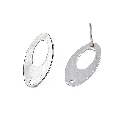 Non-Tarnish 201 Stainless Steel Stud Earring Findings X-STAS-N095-115-1