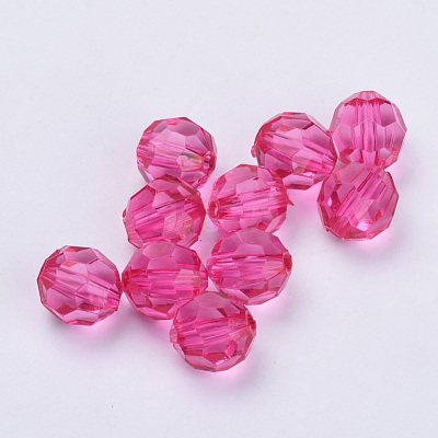 Transparent Acrylic Beads TACR-Q257-6mm-V08-1