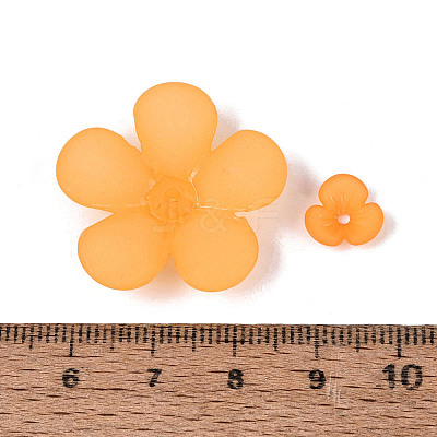 Frosted Acrylic Bead Caps KY-Q004-08D-1