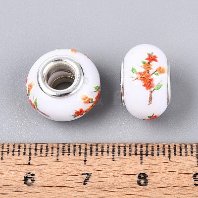 Opaque Resin European Beads RPDL-T004-01Q-1