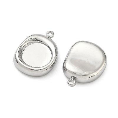 304 Stainless Steel Pendant Cabochon Settings STAS-C167-07C-P-1