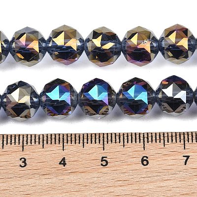Transparent Electroplate Glass Beads Strands EGLA-N002-34C-B17-1