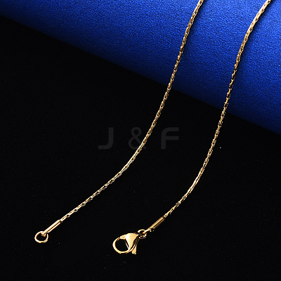 PVD Vacuum Plating 304 Stainless Steel Boston Link Chain Necklace NJEW-S420-005C-G-1