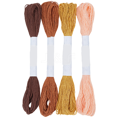 4 Skeins 4 Colors 6-Ply Cotton Embroidery Floss EMBR-WH20001-003A-1