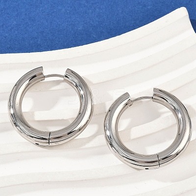 202 Stainless Steel Polishing Hoop Earrings EJEW-M106-02P-07-1