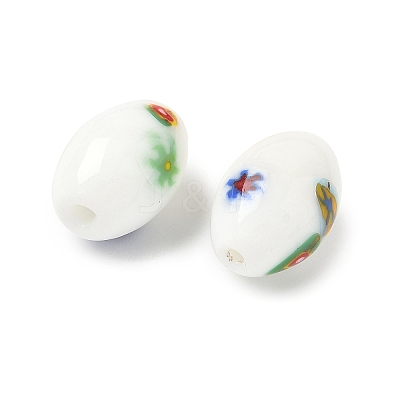 Handmade Millefiori Glass Beads LAMP-U004-02E-1