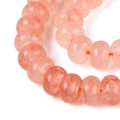 Imitation Jade Crackle Glass Beads Strands GLAA-Q108-05A-A08-1