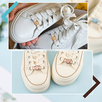 Alloy & Resin Shoelace Charms FIND-CP0002-94E-1