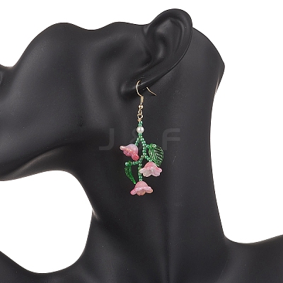 304 Stainless Steel Dangle Earrings EJEW-MZ00587-01-1