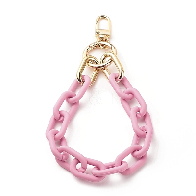 Opaque Acrylic Cable Chain Wristlet Straps X-HJEW-JM00665-12-1