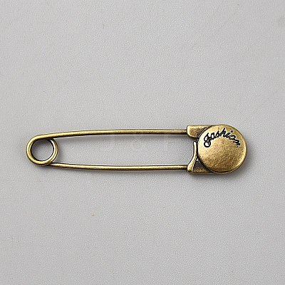Zinc Alloy Safety Pins JEWB-WH0030-78C-1