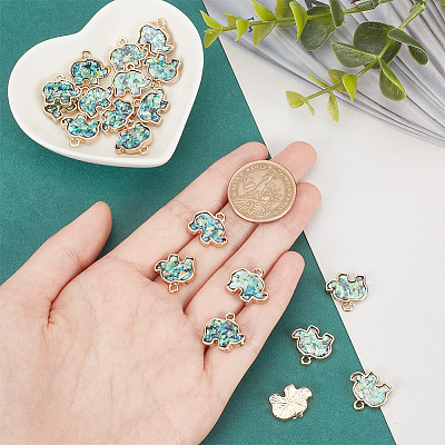 20Pcs Opaque Resin Imitation Shell Pendants RESI-AR0001-32-1
