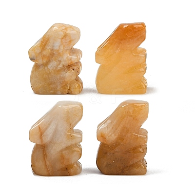 Natural Topaz Jade Rabbit Display Decorations G-R007-02F-1