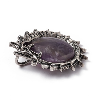 Natural Amethyst Pendants G-G983-01AS-01-1