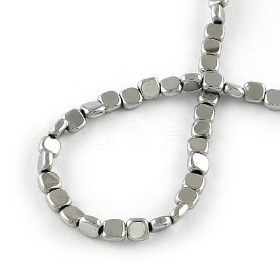 Electroplated Non-magnetic Synthetic Hematite Beads Strands G-R259-51H-1