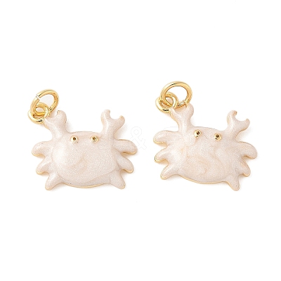 Brass Enamel Pendants KK-CJC0013-10G-01-RS-1