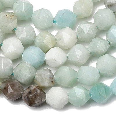 Natural Flower Amazonite Beads Strands G-Z119-A08-01-1