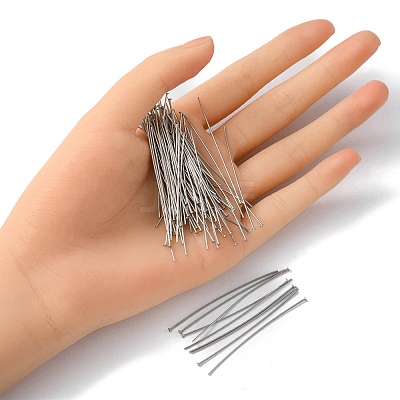304 Stainless Steel Flat Head Pins STAS-YW0001-50-1