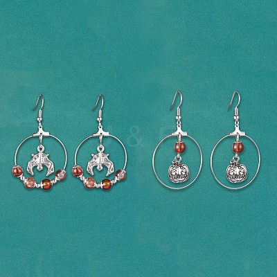 DIY Halloween Style Earring Making DIY-X0098-97-1
