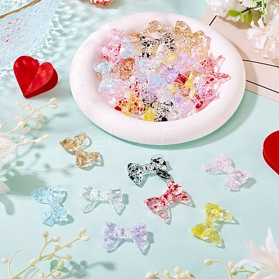 40Pcs 8 Colors Transparent Acrylic Beads OACR-TA0004-05-1