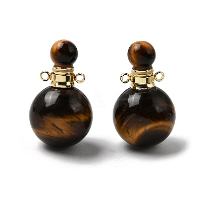 Natural Tiger Eye Perfume Bottle Pendants GG-CBA7610-02G-05-1