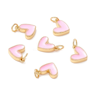 Rack Plating Brass Enamel Charms KK-D073-27G-05-1
