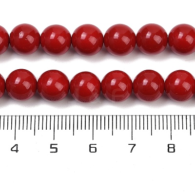 Shell Pearl Beads Strands BSHE-K015-8mm-01-1