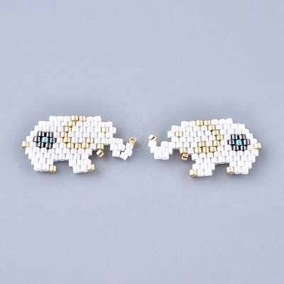 Handmade Seed Beads Pendants SEED-I012-40-1