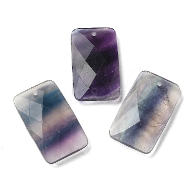 Natural Fluorite Pendants G-Z071-04C-1