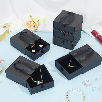 Square Paper Gift Storage Drawer Boxes CON-WH0115-39-1