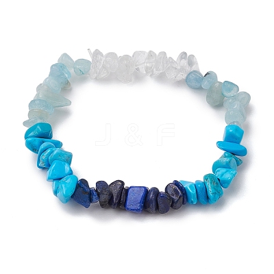 Gemstone Stretch Bracelet BJEW-JB11012-01-1