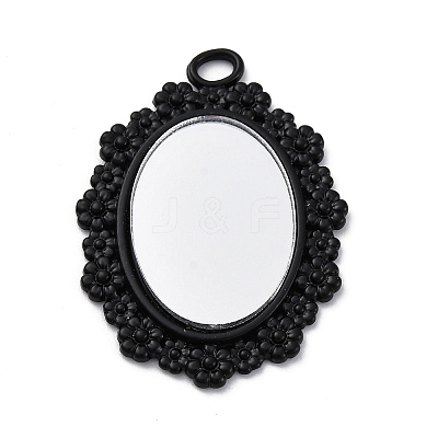 Glass Mirror Pendants FIND-Z073-02EB-01-1