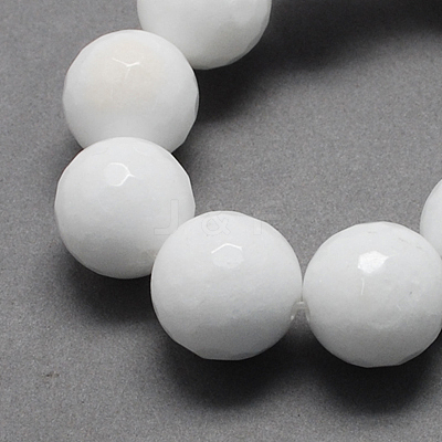 Natural White Jade Bead Strands G-R166-14mm-22-1