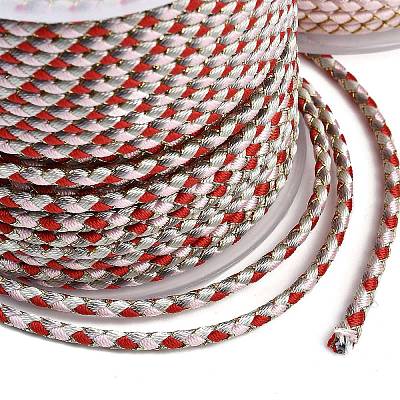 11M Polyester Braided Cord with Cotton Core & Metallic Thread OCOR-Z006-01-34-1