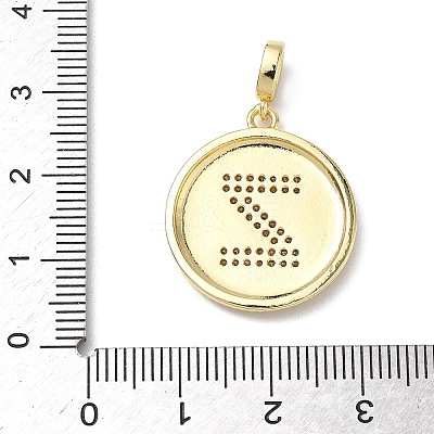 Brass Micro Pave Clear Cubic Zirconia Pendants KK-L253-17G-Z-1
