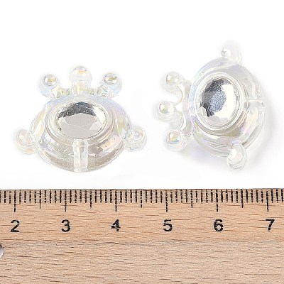 UV Plating Transprent Acrylic Beads OACR-S145-01-1