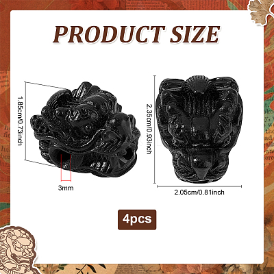 4Pcs Wood Beads WOOD-PH0003-90D-1