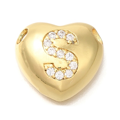 Rack Plating Brass Micro Pave Cubic Zirconia Pendants KK-I722-04G-S-1