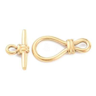 PVD Vacuum Plating 304 Stainless Steel Toggle Clasps X-STAS-B020-09G-1