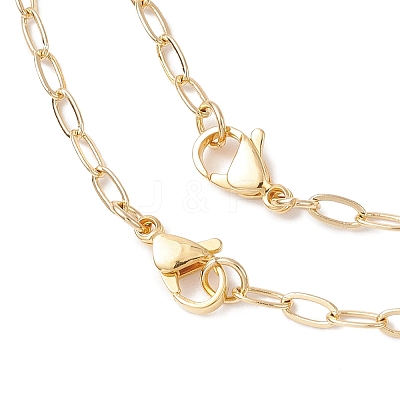 Natural Cultured Freshwater Pearl Rice Beads Brass Heart with Letter Pendant Paperclip Chain Double Layered Necklaces NJEW-JN05378-03-1