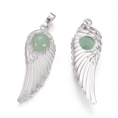 Natural Green Aventurine Pendants G-L512-P10-1